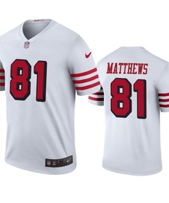 San Francisco 49ers #81 Jordan Matthews White Color Rush Legend Jersey - Mens - Robokeg