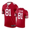 San Francisco 49ers #81 Trent Taylor Nike Color Rush Scarlet Jersey - Robokeg