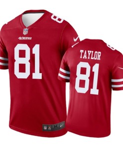 San Francisco 49ers #81 Trent Taylor Nike Color Rush Scarlet Jersey - Robokeg