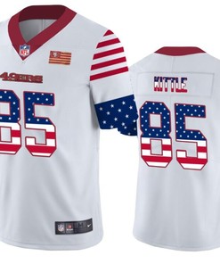 San Francisco 49ers 85 White Throwback Flag Jersey - Robokeg