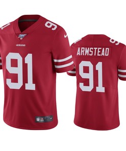 San Francisco 49ers Arik Armstead Scarlet 100th Season Vapor Limited Jersey - Robokeg