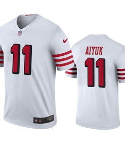 San Francisco 49ers Brandon Aiyuk White Color Rush Legend Jersey - Mens - Robokeg