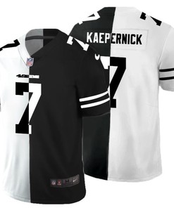 San Francisco 49ers Colin Kaepernick #7 Nfl 2020 Black And White Jersey - Robokeg