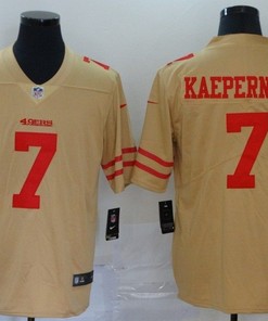 San Francisco 49ers Colin Kaepernick #7 Nfl 2020 Light Brown Jersey - Robokeg