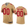 San Francisco 49ers Custom Gold Inverted Legend Jersey - Robokeg