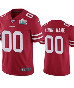 San Francisco 49ers Custom Scarlet Super Bowl Liv Vapor Limited Jersey - Robokeg