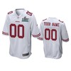 San Francisco 49ers Custom White Super Bowl Liv Game Jersey - Robokeg