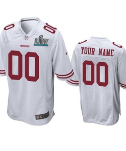 San Francisco 49ers Custom White Super Bowl Liv Game Jersey - Robokeg