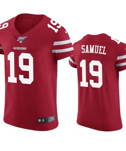 San Francisco 49ers Deebo Samuel Scarlet 100th Season Vapor Elite Jersey - Robokeg