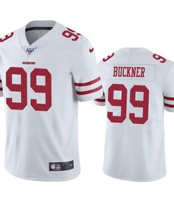 San Francisco 49ers Deforest Buckner White 100th Season Vapor Limited Jersey - Robokeg