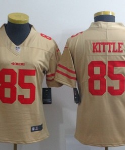 San Francisco 49ers George Kittle #85 2020 Nfl Golden Womens Jersey Jersey - Robokeg