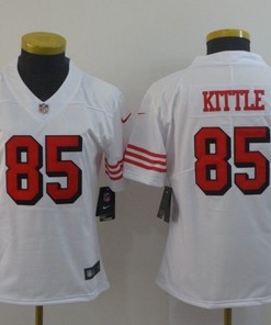San Francisco 49ers George Kittle #85 2020 Nfl White Womens Jersey Jersey - Robokeg