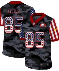 San Francisco 49ers George Kittle #85 Nfl 2020 American Flag Camo Jersey - Robokeg
