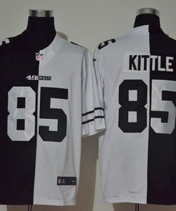 San Francisco 49ers George Kittle #85 Nfl 2020 Black And White Jersey - Robokeg
