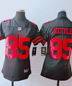 San Francisco 49ers George Kittle #85 Nfl 2020 Dark Grey Womens Jersey - Robokeg