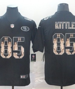 San Francisco 49ers George Kittle #85 Statue Of Liberty 2020 Nfl Black Jersey Jersey - Robokeg