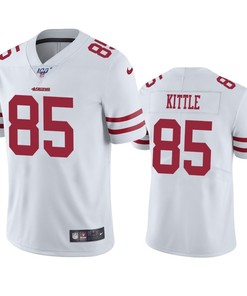 San Francisco 49ers George Kittle White 100th Season Vapor Limited Jersey - Robokeg