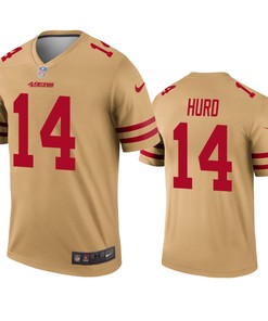 San Francisco 49ers Jalen Hurd Gold Inverted Legend Jersey - Robokeg