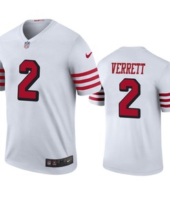 San Francisco 49ers Jason Verrett White Color Rush Legend Jersey - Mens - Robokeg