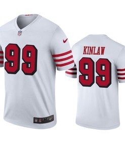 San Francisco 49ers Javon Kinlaw White Color Rush Legend Jersey - Mens - Robokeg