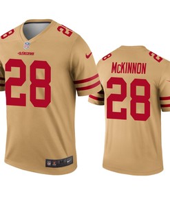 San Francisco 49ers Jerick Mckinnon Gold Inverted Legend Jersey - Robokeg