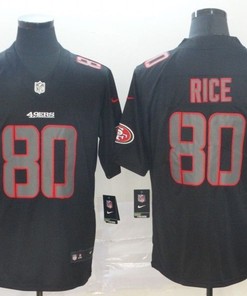 San Francisco 49ers Jerry Rice #80 2020 Nfl Black Jersey Jersey - Robokeg