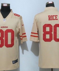 San Francisco 49ers Jerry Rice #80 2020 Nfl Golden Jersey Jersey - Robokeg