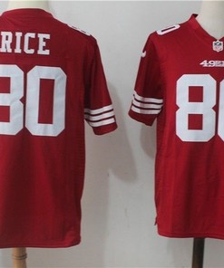 San Francisco 49ers Jerry Rice #80 2020 Nfl Red Jersey Jersey - Robokeg