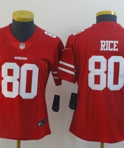 San Francisco 49ers Jerry Rice #80 2020 Nfl Red Womens Jersey Jersey - Robokeg