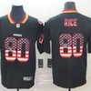 San Francisco 49ers Jerry Rice #80 American Flag 2020 Nfl Black Jersey Jersey - Robokeg