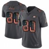 San Francisco 49ers Jerry Rice #80 American Flag 2020 Nfl Grey Jersey Jersey - Robokeg