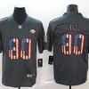 San Francisco 49ers Jerry Rice #80 Nfl 2020 American Flag Grey Jersey - Robokeg