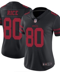 San Francisco 49ers Jerry Rice #80 Nfl 2020 Black Womens Jersey - Robokeg