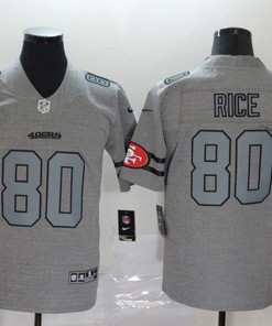 San Francisco 49ers Jerry Rice #80 Nfl 2020 Grey Jersey - Robokeg