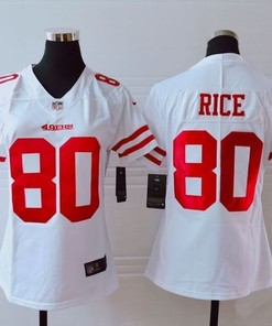 San Francisco 49ers Jerry Rice #80 Nfl 2020 White Womens Jersey - Robokeg
