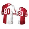 San Francisco 49ers Jerry Rice Scarlet White Retired Player Split Jersey - Robokeg