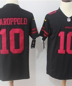 San Francisco 49ers Jimmy Garoppolo #10 2020 Nfl Black Jersey Jersey - Robokeg