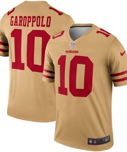 San Francisco 49ers Jimmy Garoppolo #10 2020 Nfl Golden Jersey Jersey - Robokeg