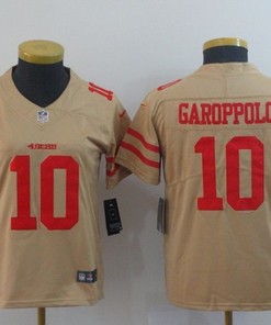 San Francisco 49ers Jimmy Garoppolo #10 2020 Nfl Golden Womens Jersey Jersey - Robokeg