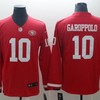 San Francisco 49ers Jimmy Garoppolo #10 2020 Nfl Red Long Sleeve Jersey Jersey - Robokeg