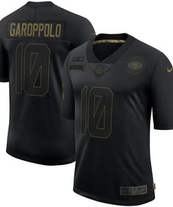 San Francisco 49ers Jimmy Garoppolo #10 Nfl 2020 Black Jersey - Robokeg