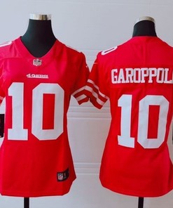 San Francisco 49ers Jimmy Garoppolo #10 Nfl 2020 Dark Pink Womens Jersey - Robokeg
