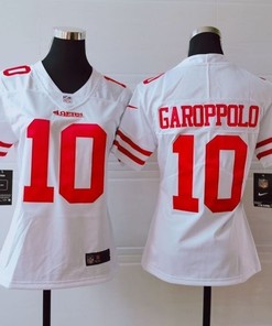 San Francisco 49ers Jimmy Garoppolo #10 Nfl 2020 White Womens Jersey - Robokeg