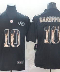 San Francisco 49ers Jimmy Garoppolo #10 Statue Of Liberty 2020 Nfl Black Jersey Jersey - Robokeg