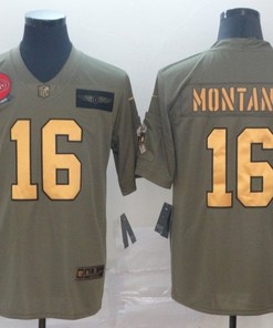 San Francisco 49ers Joe Montana #16 2020 Nfl Camo Jersey Jersey - Robokeg