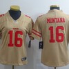 San Francisco 49ers Joe Montana #16 2020 Nfl Golden Womens Jersey Jersey - Robokeg
