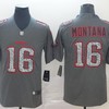 San Francisco 49ers Joe Montana #16 2020 Nfl Grey Jersey Jersey - Robokeg