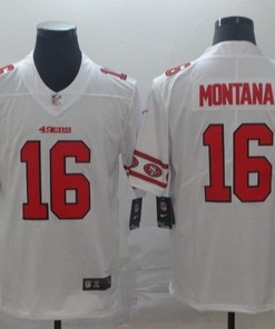 San Francisco 49ers Joe Montana #16 2020 Nfl White Jersey Jersey - Robokeg