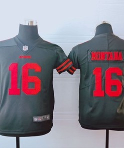 San Francisco 49ers Joe Montana #16 Nfl 2020 Grey Jersey - Robokeg