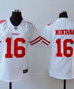 San Francisco 49ers Joe Montana #16 Nfl 2020 White Womens Jersey - Robokeg